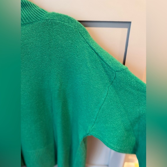 NWT a new day Vibrant Green Cowl Neck Dropped Shoulder Sweater SZ L - Picture 11 of 13
